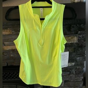 Lululemon Womens tennis tank size 6 BNWT retails $68 color: fluorescent yellow